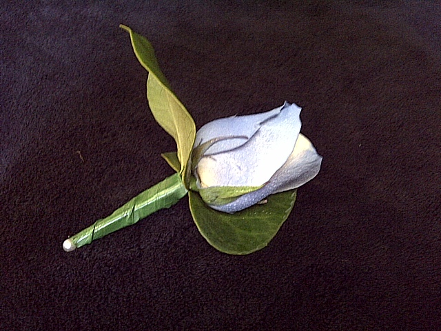 Blue Rose button hole