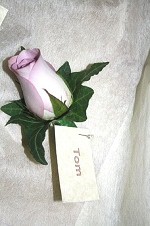 Vintage rose button hole