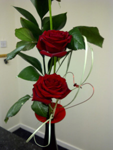 3 Red rose arrangement