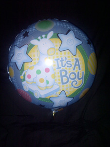 Blue baby balloon