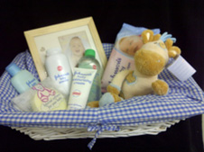 Blue baby basket