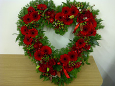 Large luxury open heart wreath