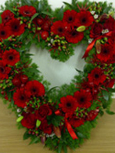 Large luxury open heart wreath